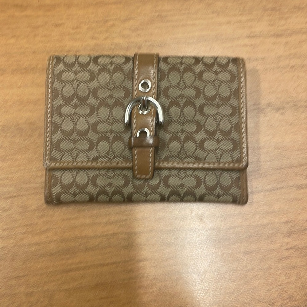 Coach mini canvas wallet